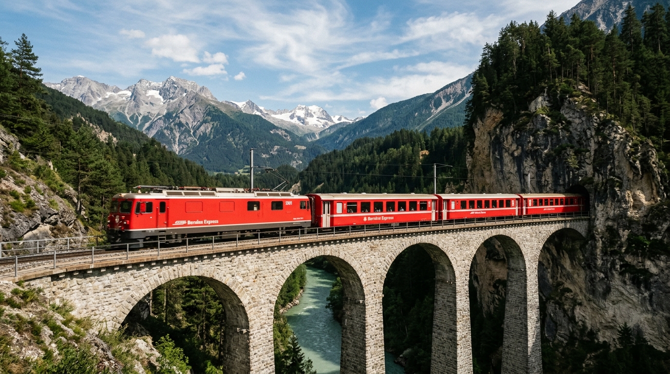 Scenic Routes in Switzerland by Train